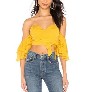 Superdown Rae Wrap Tie Top